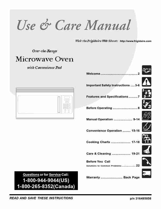 Frigidaire Microwave Oven MWV150KB-page_pdf
